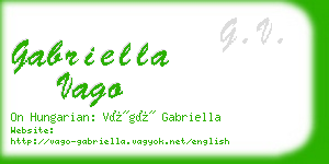 gabriella vago business card